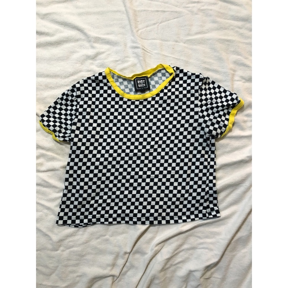 Checkered crop top